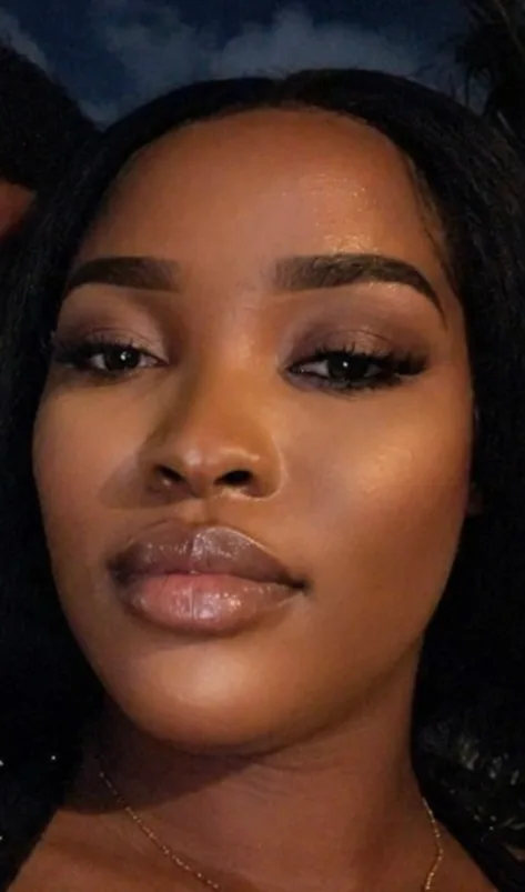 Close-up of a shaped brow