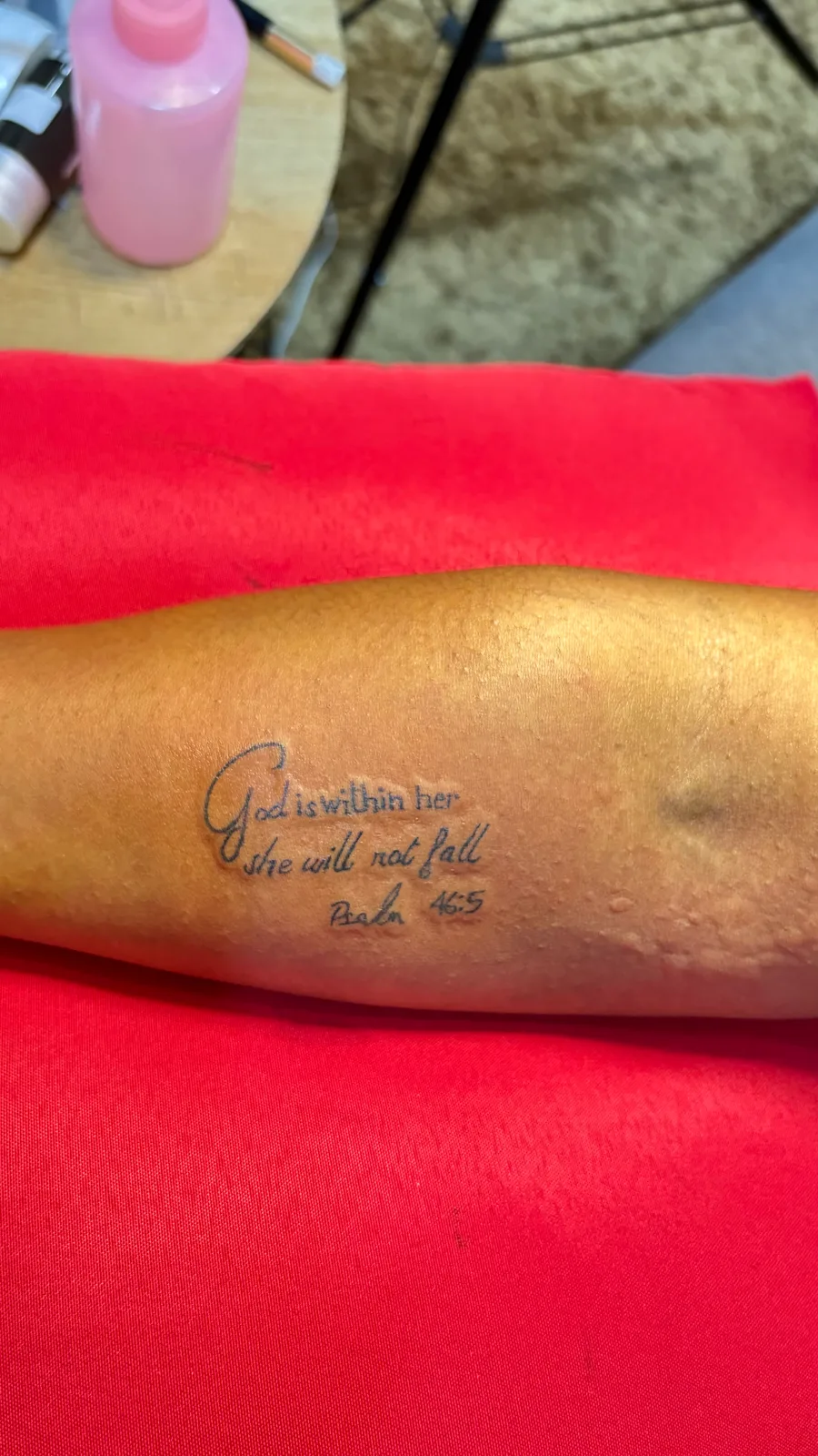 Fine-line Tattoo work by the studio